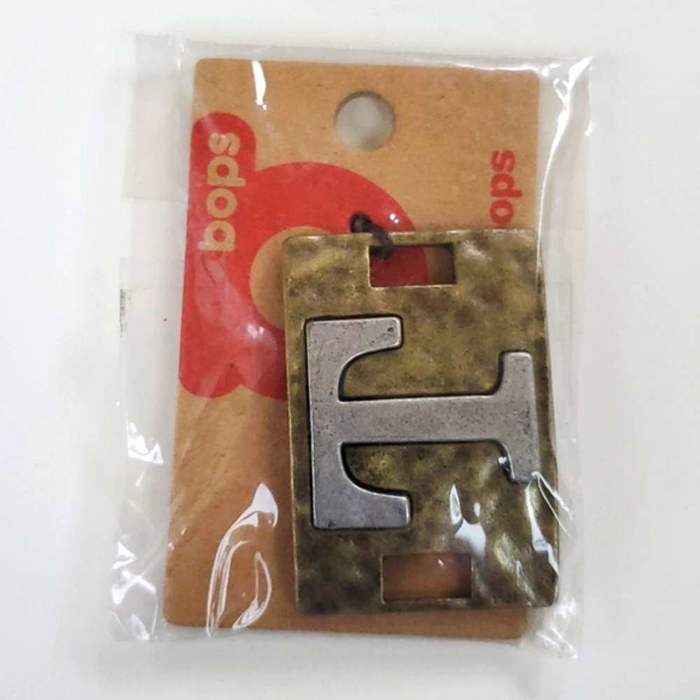 Boutique Swap Bops Adornment Charm Large Rectangle T Any Necklace or Bracelet